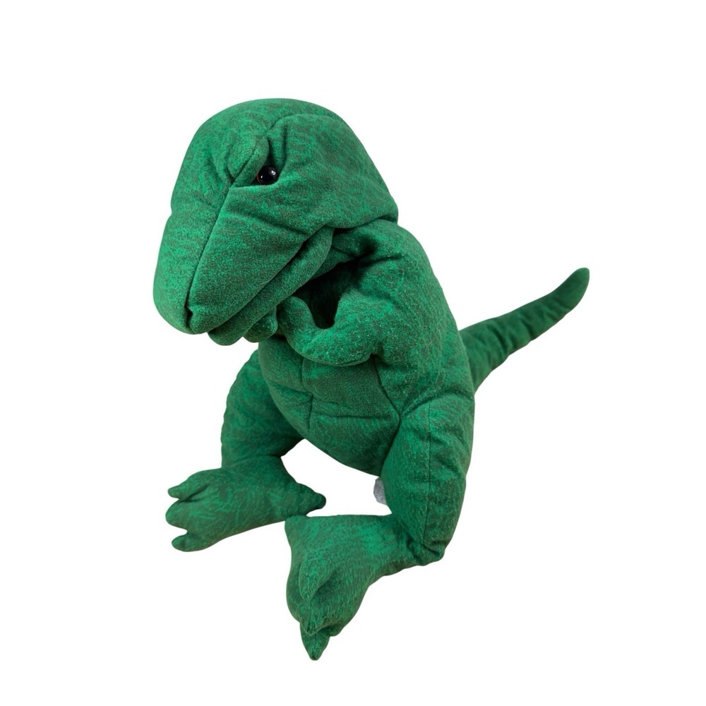 Dinosaur Folktails Folkmanis Tyrannosaurus Puppet T Rex Plush Toy Green Vintage